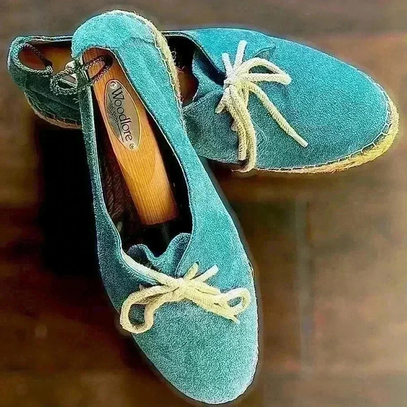 Blue suede women’s lace up espadrilles from Spain EUR size 41, US size 9.5 - Picture 2 of 9